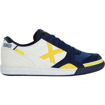 Zapatillas de fútbol sala Munich Gresca 2.0 01 Azul, características: diseño moderno, suela de goma para un mejor agarre, parte superior de material sintético, plantilla acolchada para mayor comodidad, ideal para
