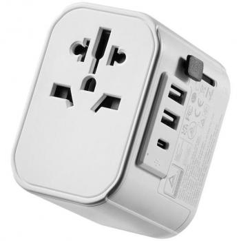 Enchufe Universal Ewent EW1475 UE/USA/UK/AUS/China 2 x USB / 1 x USB Tipo C