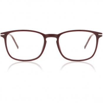 Cuadrado Armazón Completo Plástico Borgoña Gafas Recetadas para Hombre - SmartBuy Collection