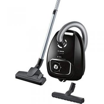 Aspiradora cilíndrica Bosch BGLS4X210, 600W, con bolsa, filtro HEPA y control de potencia, color negro