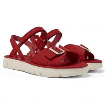 CAMPER Oruga Sandals for Women - Red, Size 37, Smooth Leather
