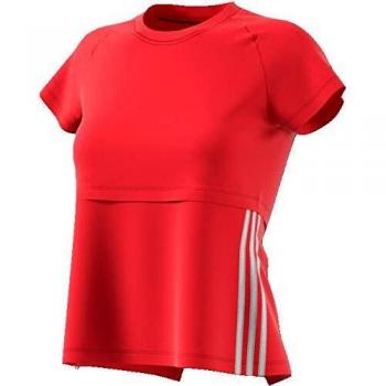 adidas 3S Cap Slv tee Camiseta, Mujer, rojglo/Blanco, 2XS