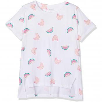 NAME IT Nkfvia SS Top Box I, Camiseta para Niñas, Blanco