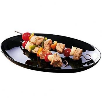 Luminarc Friends' Time - Plato para carne, 30 x 26 cm, color negro