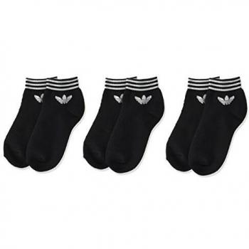 adidas Trefoil Ankle - Calcetines para hombre, color negro, talla 43-46