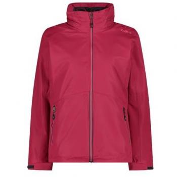 CMP Women's Detachable Hooded Jacket with Inner Layer - Dark Red - Size 40