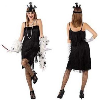 DISFRAZ CHARLESTON NEGRO ADULTO MUJER ADULTO
