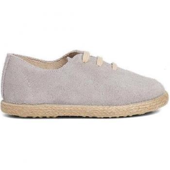 Zapatillas de serraje y yute para niños con cordones Pisamonas