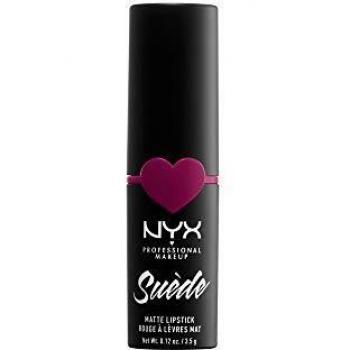 NYX Professional Makeup NYX Professional Makeup Barra de Labios Mate de Larga duración y Cobertura Total Suede Matte Lipstick Tono 11 Sweet Tooth Color Cereza, Mujer, Talla única