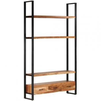 Acacia Solid Wood Highboard Bookshelf 118x30x200 cm