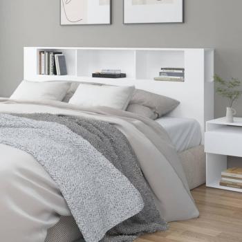 Cabecero con contenedor blanco 200x18,5x104,5 cm
