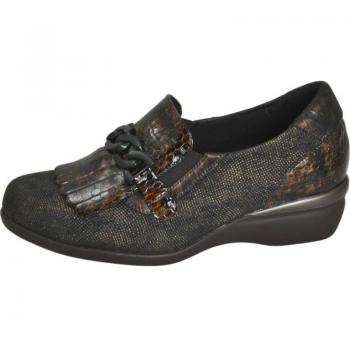 Zapatos para mujer Doctor Cutillas mocasín con plantilla extraíble en color marrón