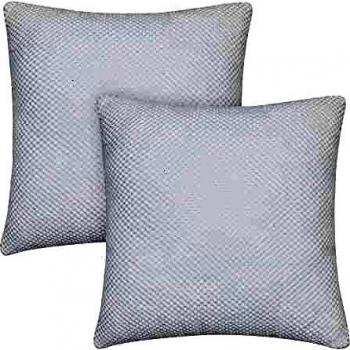 Amazon Brand - Umi Juego de 2 Funda Cojín 65x65cm, Fundas de Almohada para Salon Sofá Habitación Suave de Pana, Blanco