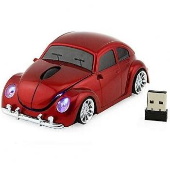 Winnes Mini Wireless Mouse Mouse Wireless 2.4GHz Wireless Mouse AutoStyle Mouse Ratón ergonómico con USB Nano Receptor para PC Laptop Oficina Rojo