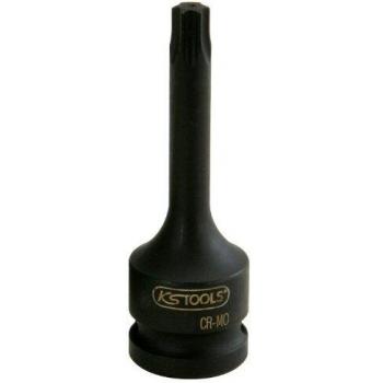 KS Tools 911.0916 - Bit con adaptador de impacto, acero especial, pavonado, T40