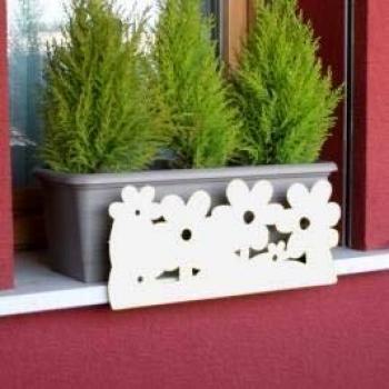 Jardín Cosas serp1fwh vasosicuro Flor Forma Anti-Falling Pot Sistema, Blanco, 30 x 20 x 44 cm
