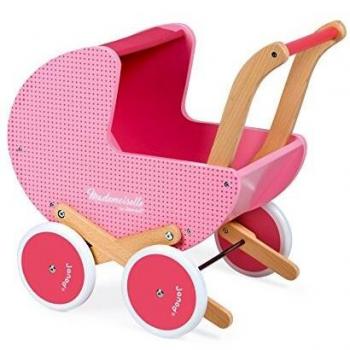 Janod - Mademoiselle Cochecito de madera para muñecas (J05899