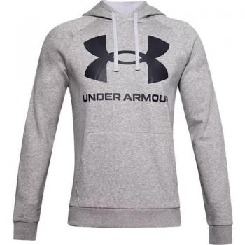 Under Armour Rival Big Logo Hoodie Men Grey, Size S