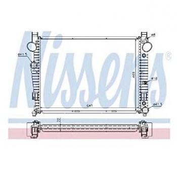 Radiador NISSENS 62771A para refrigeración del motor, compatible con vehículos específicos, fabricado en aluminio, alta eficiencia térmica, diseño optimizado para una mejor circulación de refrigerante y durabilidad garantizada