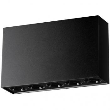 Plafón Sole Negro LED - Plafón rectángulo en aluminio, color negro, dimensiones: 13,7 cm. Minimalista y de superficie