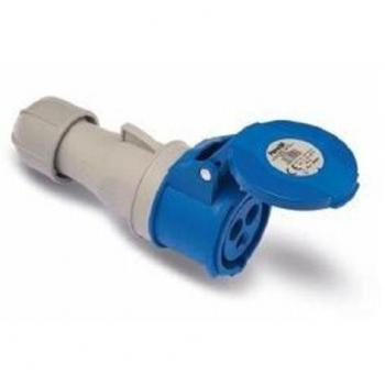 FAMATEL – Base móvil IP44 | 2P+T | 16A | 220-240V | Azul