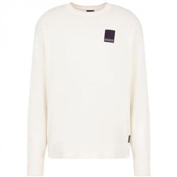 Armani Exchange Men's Off White Lightweight Knit Logo Sweater Size XL