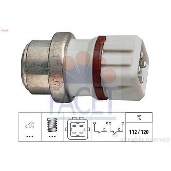 Interruptor de temperatura FACET 7.4107 con testigo de líquido refrigerante, fabricado en Italia