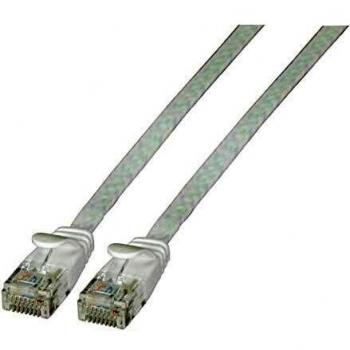 Cable de red Cat6a U/UTP plano blanco 0,25 m