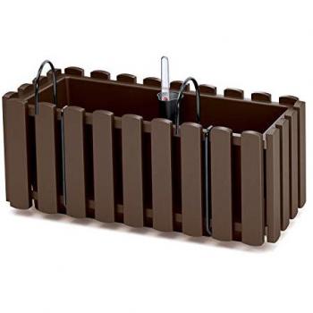 Jardinera para balcón BOARDEE FENCYCASE W - Marrón, dimensiones (mm) 380x180x162, resistente a la intemperie