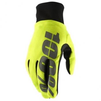 Guantes de Cross 100% Hydromatic Impermeables Amarillo Fluo