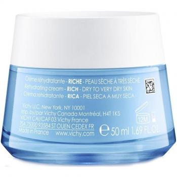Vichy Aqualia Thermal Crema Hidratante Rica para Piel Seca a Muy Seca, 50 ml Tarro