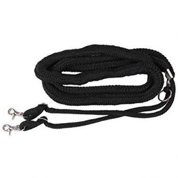 QHP sobrecincha de cuerda – suave algodón lana comfort caballo formación ayuda, negro