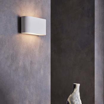 Astro Velo 280 Aplique de Pared Exterior LED Up Down Pequeño de Yeso IP54, Ancho 28 cm, E27
