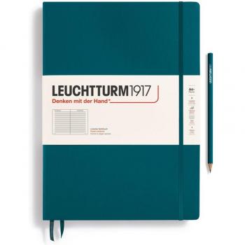 Leuchtturm1917 Master Classic Hardcover Notebook - Pacific Green - A4+ - Ruled