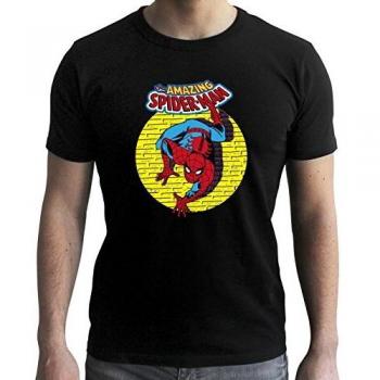 ABYstyle - Marvel - Camiseta - Spiderman Vintage - Hombre - Negro