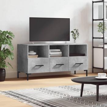 Mueble de TV de madera de ingeniería gris hormigón 102x36x50 cm