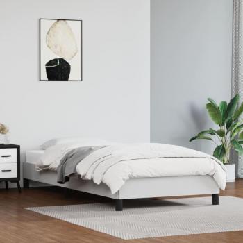 Estructura de cama de cuero sintético blanco 90x200 cm Vidaxl