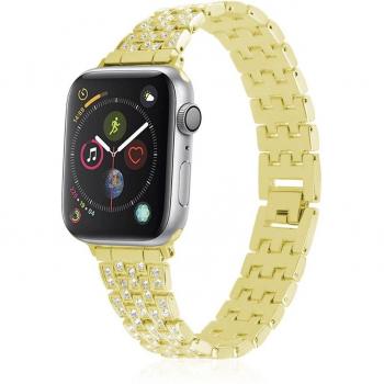 Correa de metal con brillantes Compatible Apple Watch 42/44/45/49mm