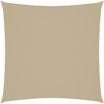 Toldo de vela cuadrado de tela oxford beige 5x5 m