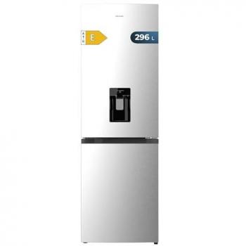 Frigorífico Combi Cecotec 185cm 296L Inox con Dispensador de Agua, Funciones FastCooling y FastFreezing, Dégivrage LED