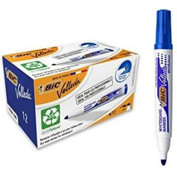 BIC Velleda ECOlutions 1701 Rotulador de Pizarra Azul (Pack de 12)