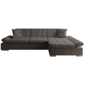 Sofá rinconero Comfivo 219, Velo 625, 278x151x76cm, con reposabrazos regulables y diseño en forma de L