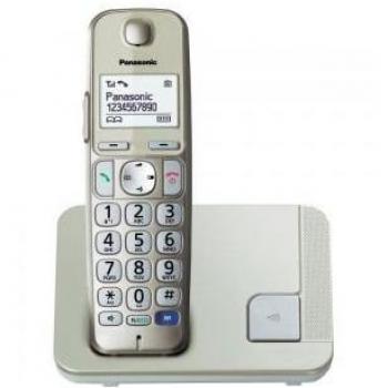 Teléfono Fijo Panasonic KX-TGE 210 PDN Champagne Gold