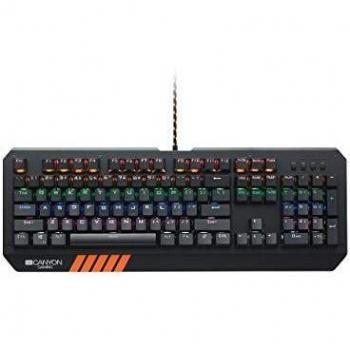 CANYON Gaming Teclado Multimedia con Efecto de iluminacion - LED Arco Iris - Cable 1.8m CND-SKB6-US