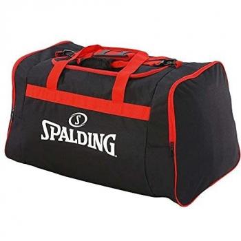 Spalding 300453703 Team Bolso de Gimnasio, 25 cm, Negro/Rojo