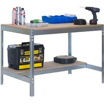 Banco de trabajo SIMONWORK BT0 1500x600 GALVA/MADERA - Simon Rack, sin tornillos
