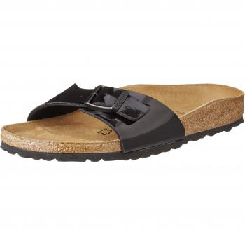 Birkenstock Madrid Birko-Flor - Sandalias de pala unisex, color negro, talla 43