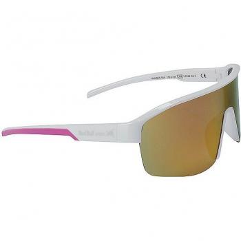 Red Bull SPECT Dundee 004 Unisex Sunglasses - White Frame with Smoke and Pinkish Revo Lenses