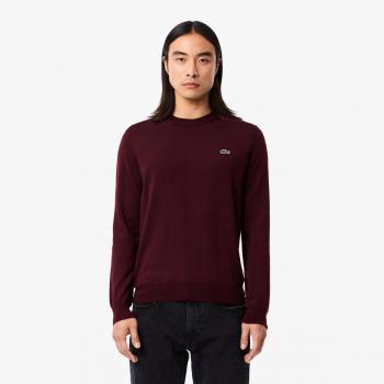 Lacoste Men's Red Round-neck Pullover Sweater Size 2XL