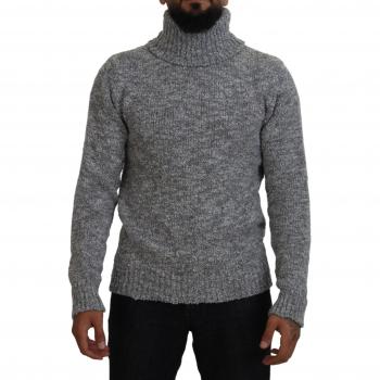 Dolce & Gabbana Gray Wool Knit Turtleneck Pullover Sweater - IT48 | M